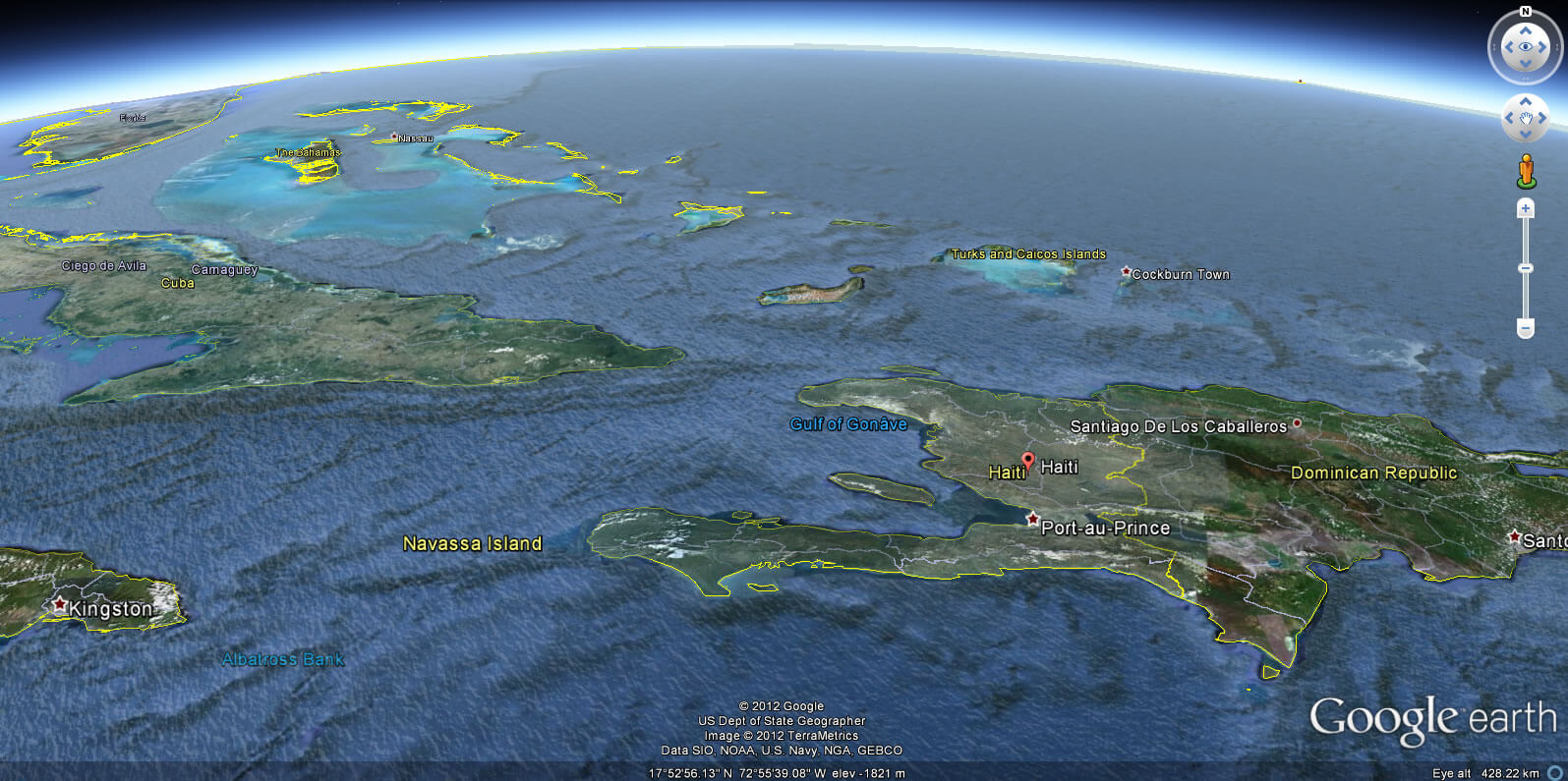 Haiti Earth Map